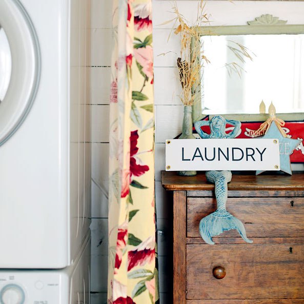 Porcelain Enamel LAUNDRY Sign 